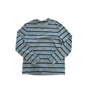 CLUB MONACO Blue Striped Long Sleeve Crewneck Shirt NEW without tags never worn